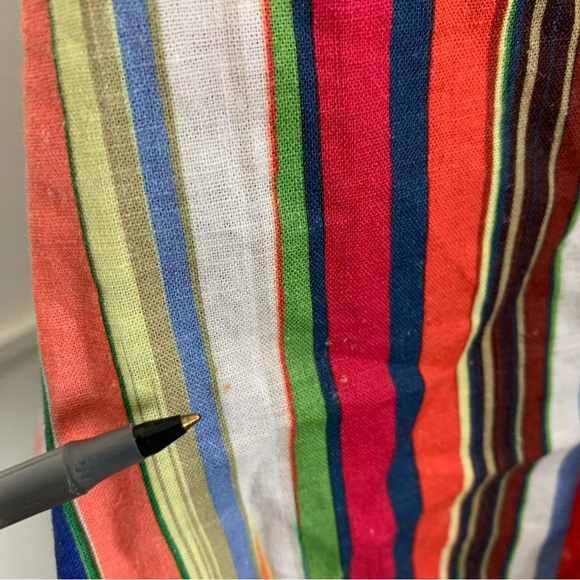 Parker Womens Striped Rainbow Rosemary Dress LinenBlend Womens 4 Sundress - Picture 14 of 17